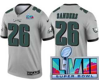 Men's Philadelphia Eagles #26 Miles Sanders Limited Gray Inverted Super Bowl LVII Vapor Jersey,We sell and wholesale Men's Philadelphia Eagles #26 Miles Sanders Limited Gray Inverted Super Bowl LVII Vapor Jersey on line form chian!